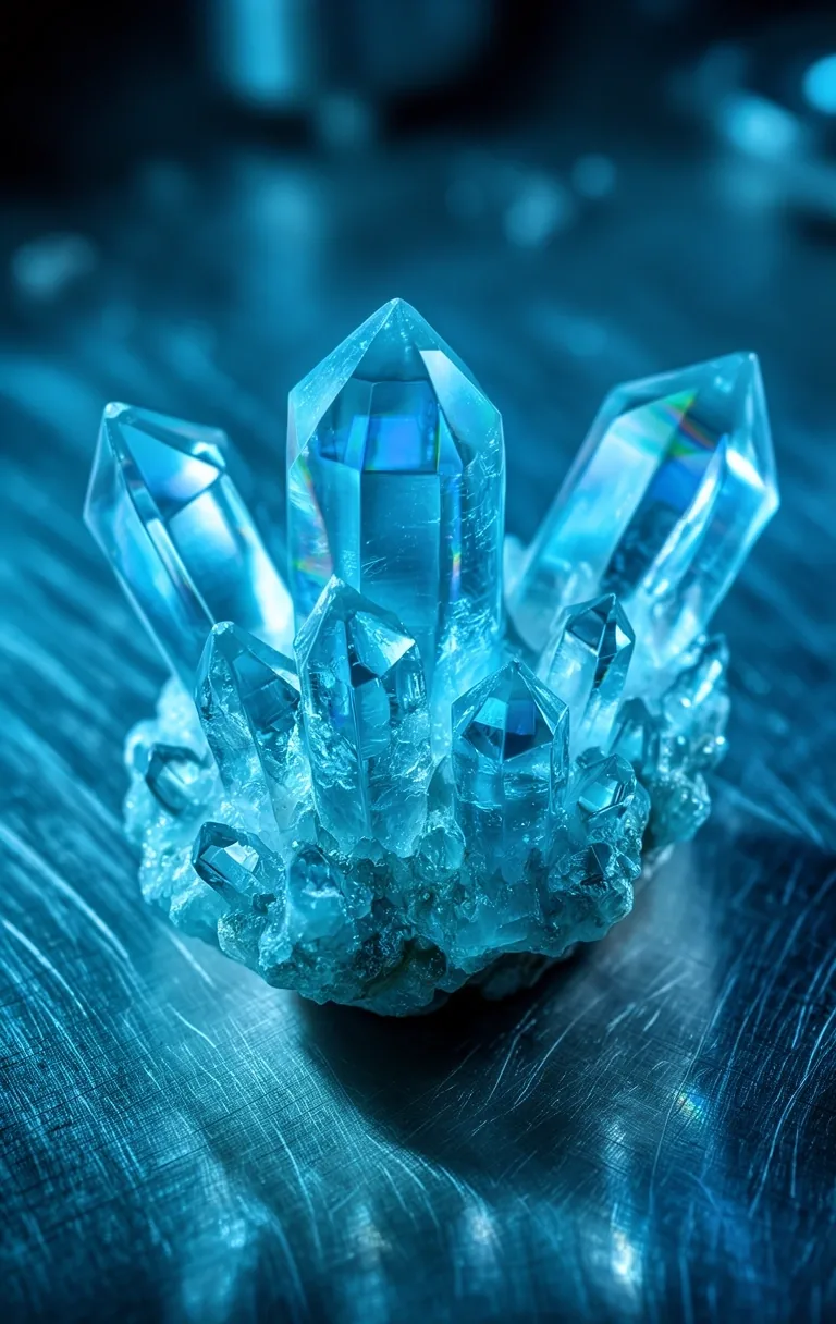 Crystalline mineral structures in a lab environment