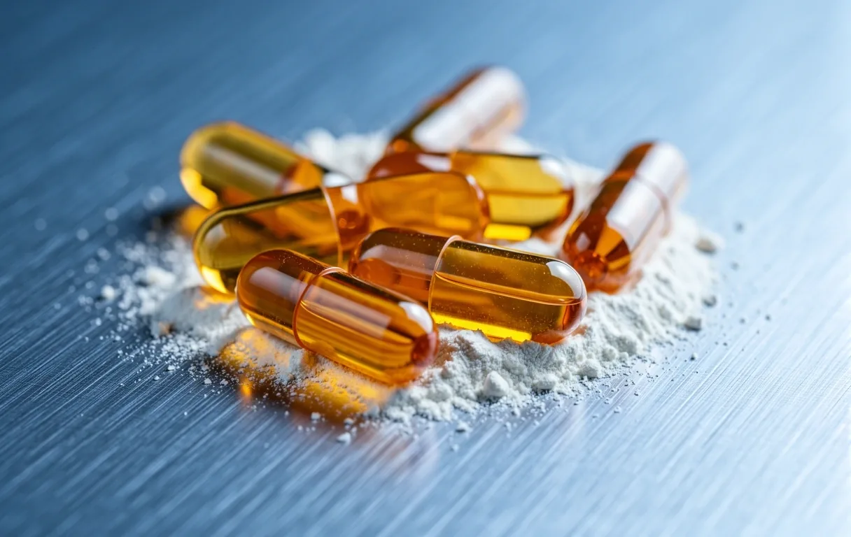 Vitamin B capsules macro